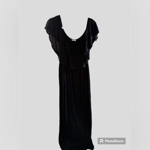 Black off the shoulder maxi dress